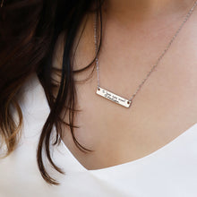 Load image into Gallery viewer, Sterling silver bar necklace