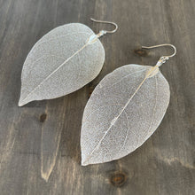 Load image into Gallery viewer, Real Leaf Sterling Silver Earrings
