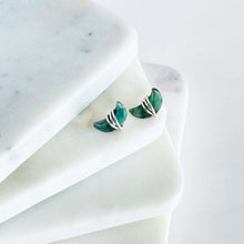 Load image into Gallery viewer, emerald post studs